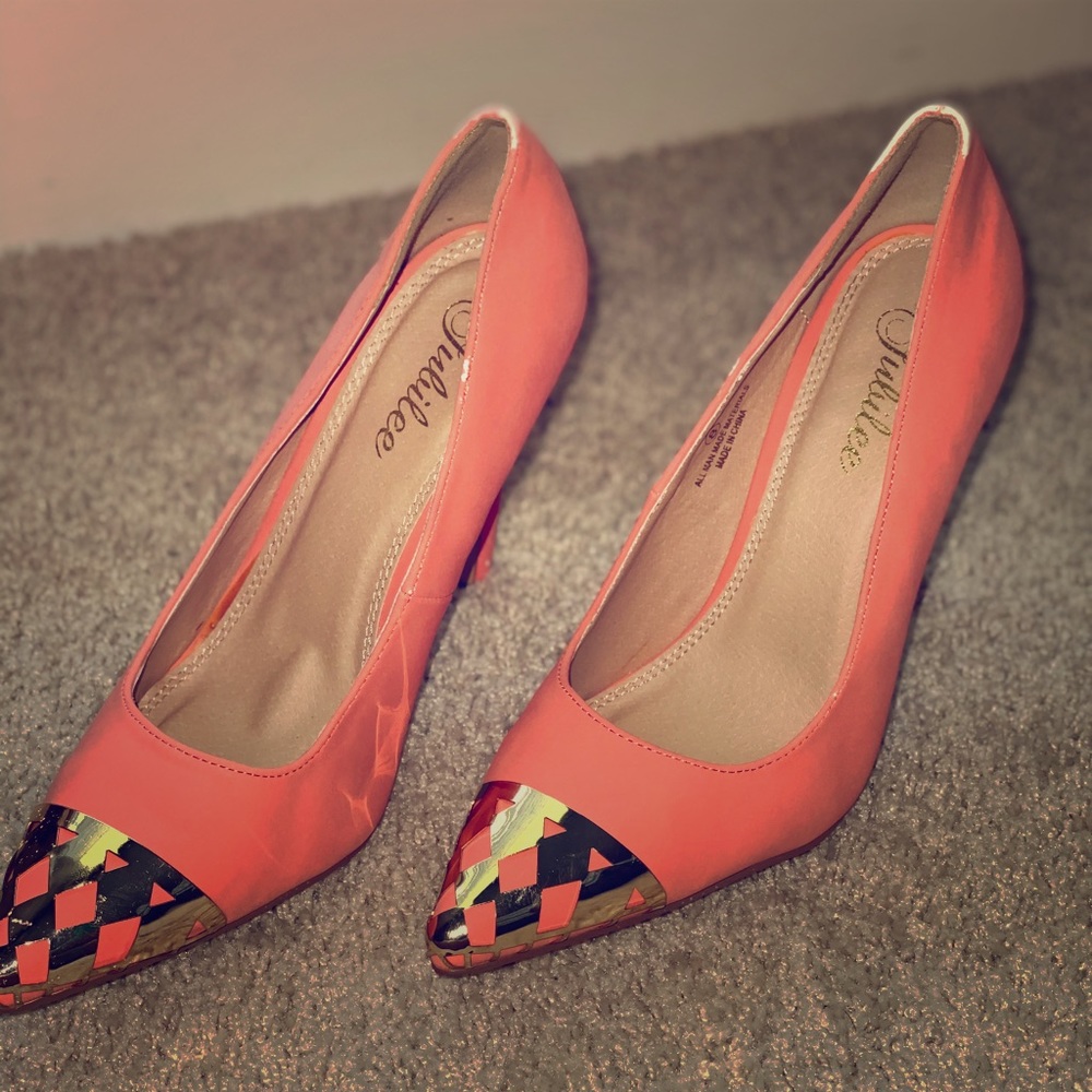 Peach heels